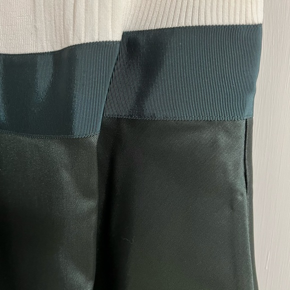 Ted Baker White and Hunter Green Tafetta Dress Size 1 - Picture 3 of 6